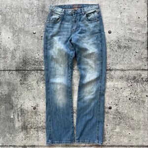 Wrangler Jeans Women 30x36 Light Wash Western Denim Boot Cut Cowgirl Whisker Y2K